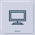 Monitor. A computer. Signs and Symbols. Icon